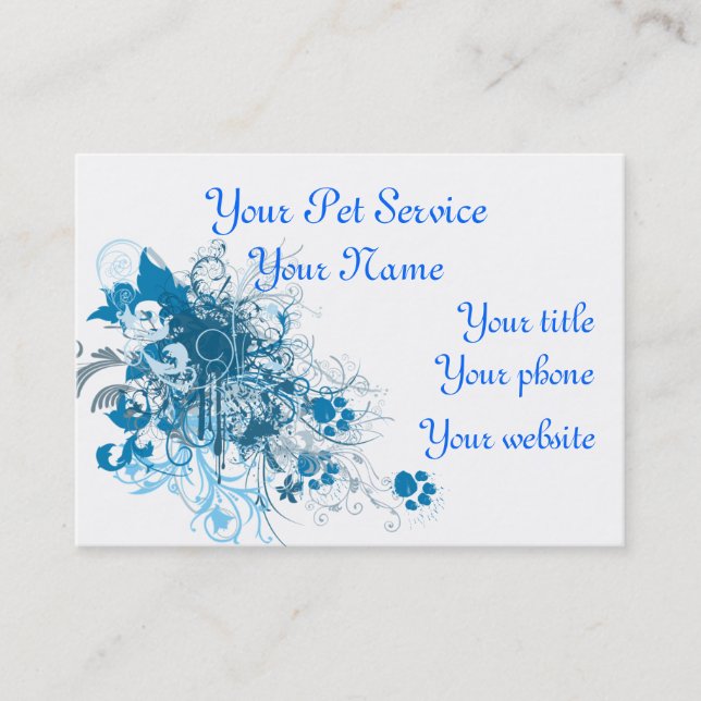 Pet Service or Vet Clinic business card, template Appointment Card (Front)