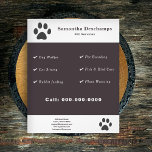 Pet Services Flyer<br><div class="desc">A Flyer with cat paw illustrations. Fully customizable,  it can be suitable for all kinds of pet services such as dog walker,  cat sitting,  rabbit feeding,  fish care,  bird care,  plant watering,  pet boarding,  etc. You can change the cat paw by your logo or photo.</div>