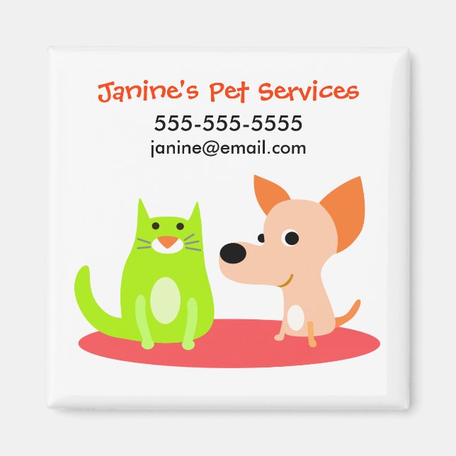 Pet Services Promotional Magnet (Front)