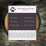 Pet Services Tear Off Strips Flyer<br><div class="desc">A Flyer with Tear Off Strips and cat paw illustrations. Fully customizable,  it can be suitable for all kinds of pet services such as dog walker,  cat sitting,  rabbit feeding,  fish care,  bird care,  plant watering,  pet boarding,  etc. You can change the cat paw by your logo or photo.</div>