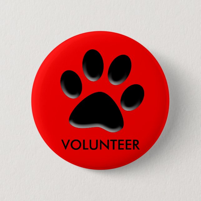 pet shelter, animal rescue, volunteer ID badge,pin 2 Inch Round Button (Front)