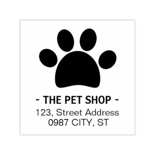 Pet Shop   Pet Businness   Paw rubber stamp
