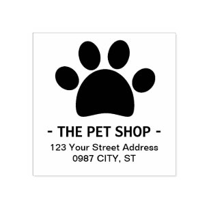 Pet Shop   Pet Businness   Paw rubber stamp