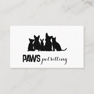 Pet Silhouette Petsitting  Business Card