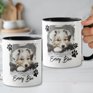 Pet Simple Modern Name Photo Mug