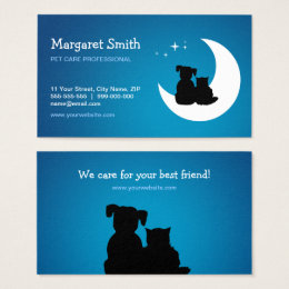 pet sitter business cards