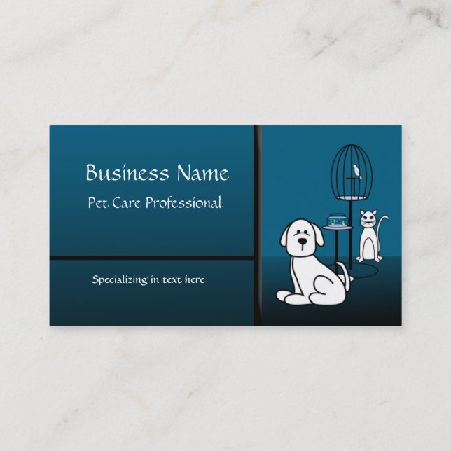 Pet Sitter Boaring Entreprise Carte de visite pers (Devant)