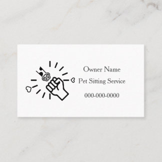 Pet sitter business card