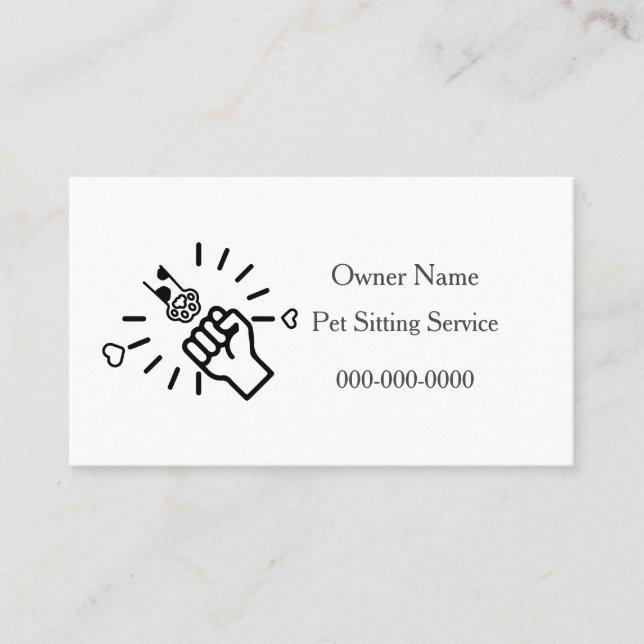 Pet sitter business card (Front)