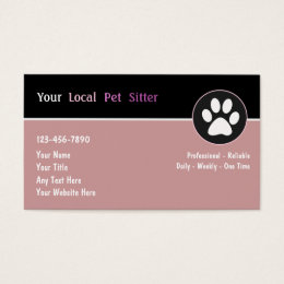 pet sitter business cards