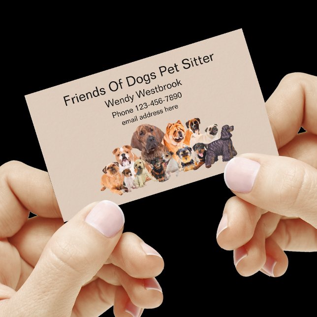 Pet Sitter Business Cards Dogs Theme (Creator Uploaded)