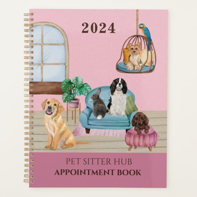 Pet Sitter Business Office Appointment Diary  Planner (Front)