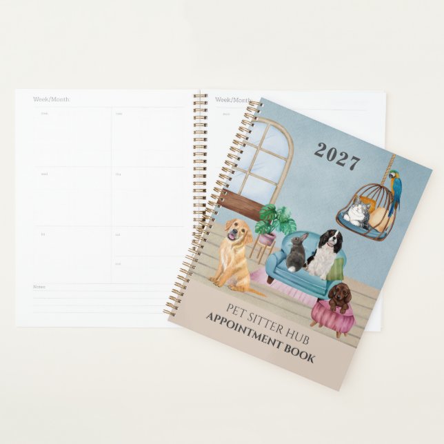 Pet Sitter Business Office Appointment Diary  Planner (Display)