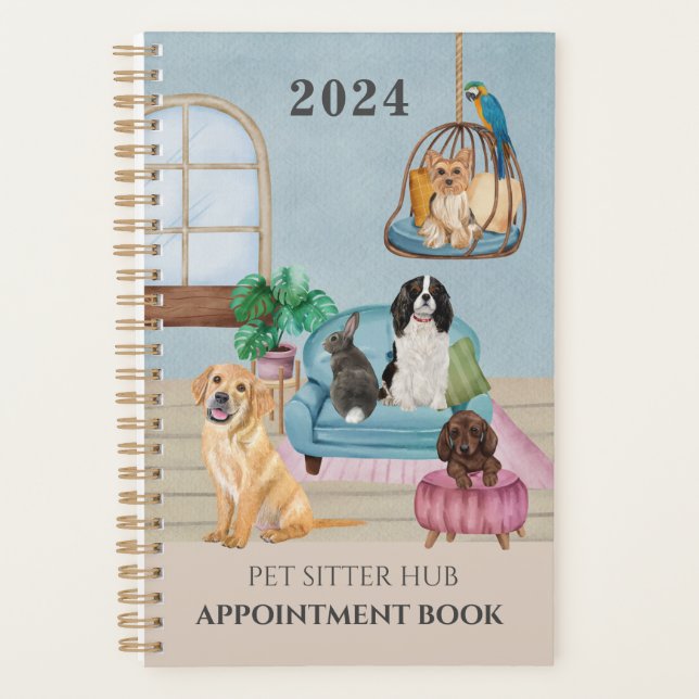 Pet Sitter Business Office Appointment Diary  Planner (Front)