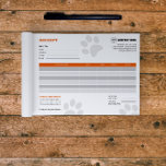 Pet Sitter Custom Receipt Notepad<br><div class="desc">Perfect for pet sitters and pet care professionals, this notepad combines functionality with personalized branding to enhance your daily operations and client interactions.</div>