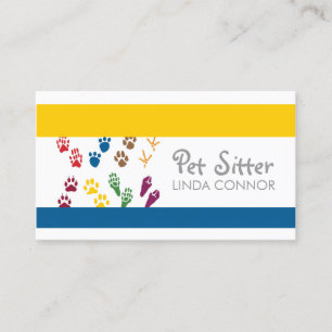 Pet Sitter Dog Walker Animal Groomer Business Card