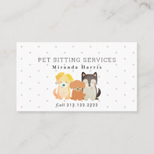Pet Sitter Dog Walker Business Card