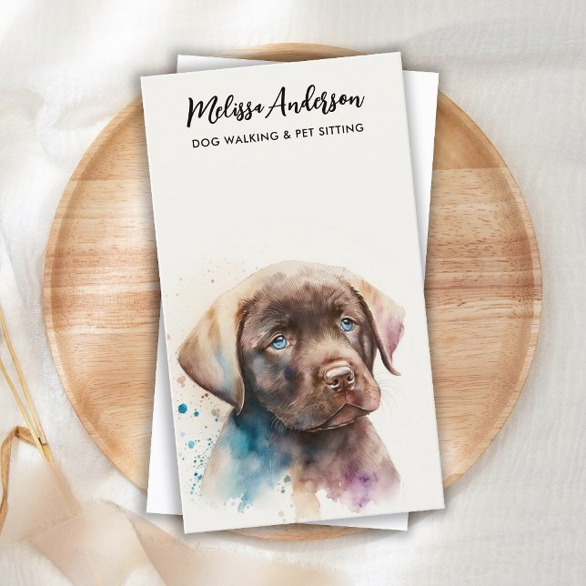 Pet Sitter Dog Walker Labrador Retriever Puppy Business Card (Creator Uploaded)