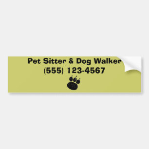 Pet Sitter & Dog Walker Paw Print Bumper Sticker