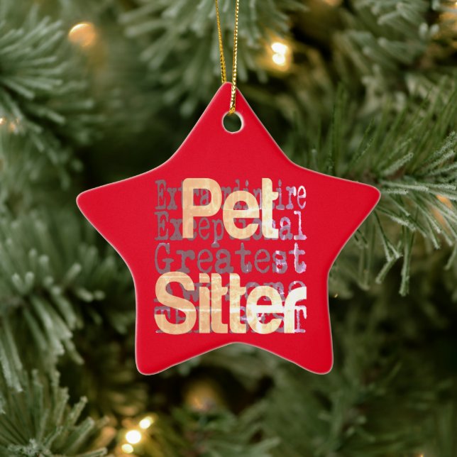 Pet Sitter Extraordinaire Ceramic Ornament (Tree)