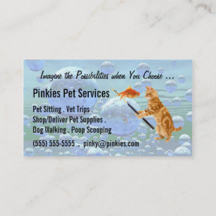 Pet Sitter or Pet Concierge Business Tabby Dreams Card