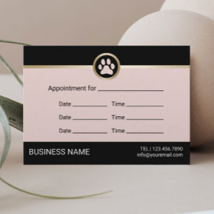 Pet Sitter Pet Sitting Blush Pink Appointment Card