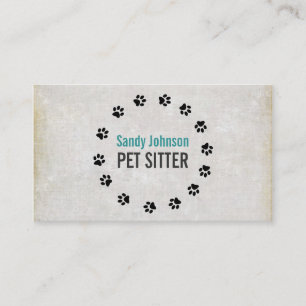 Pet Sitter Sitting Services Business Business Card