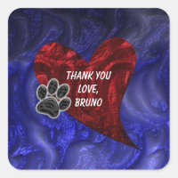Pet Sitter Thank You Paw Heart Animal Appreciation