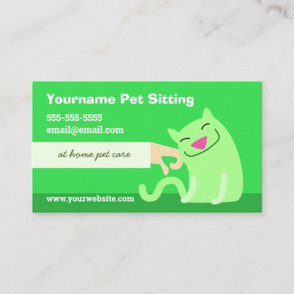 Pet Sitter's Business Card with Cat