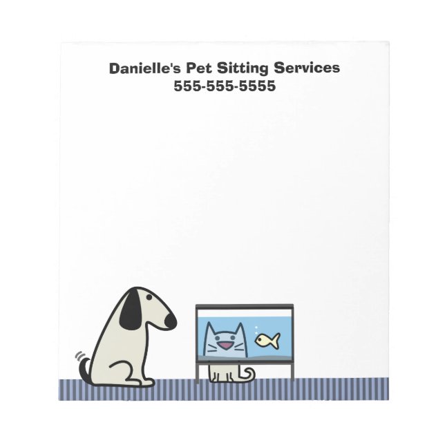 Pet Sitter's Business Notepad (Front)