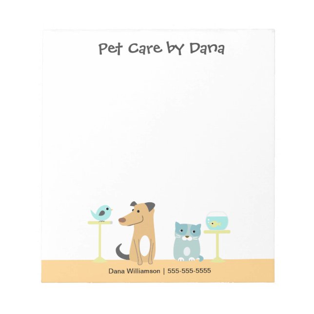 Pet Sitter's Notepad (Front)