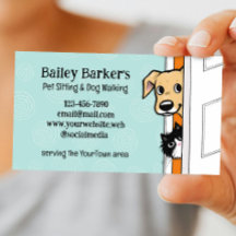 Pet Sitting Cute Peeking Dog and Cat Animal Care