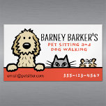 Pet Sitting Dog Cat Guinea Pig Cute Animal Lover's Magnetic Business Card<br><div class="desc">This original business card magnet features a whimsical illustration of an adorable dog,  sneaky cat,  and curious guinea pig. A fun design for pet sitters for clients to keep handy on their fridge for easy access to your contact information.</div>