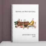Pet Sitting Dog Cat Training Watercolor Pets Planner<br><div class="desc">This design may be personalized in the area provided by changing the photo and/or text. Or it can be customized by clicking Personalize this Template and then choosing the click to customize further option and delete or change the colour of the background, add text, change the text colour or style,...</div>