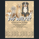 Pet Sitting Dog Walker Custom Promotional QR Code Flyer<br><div class="desc">Pet Sitting Dog Walker Service with QR Code Custom Promotional Flyer</div>