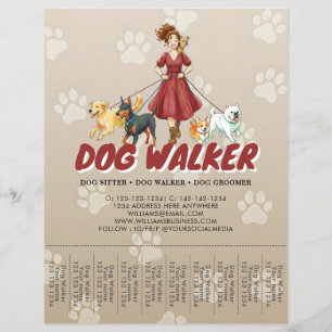 Pet Sitting Dog Walking Service Custom Flyer