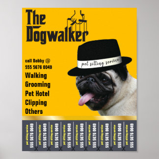 Pet Sitting 🐾 Dogfather Dog Walker Trustworthy Poster
