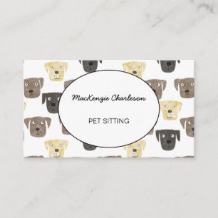 Pet Sitting Labrador Retriever Dog Business Card