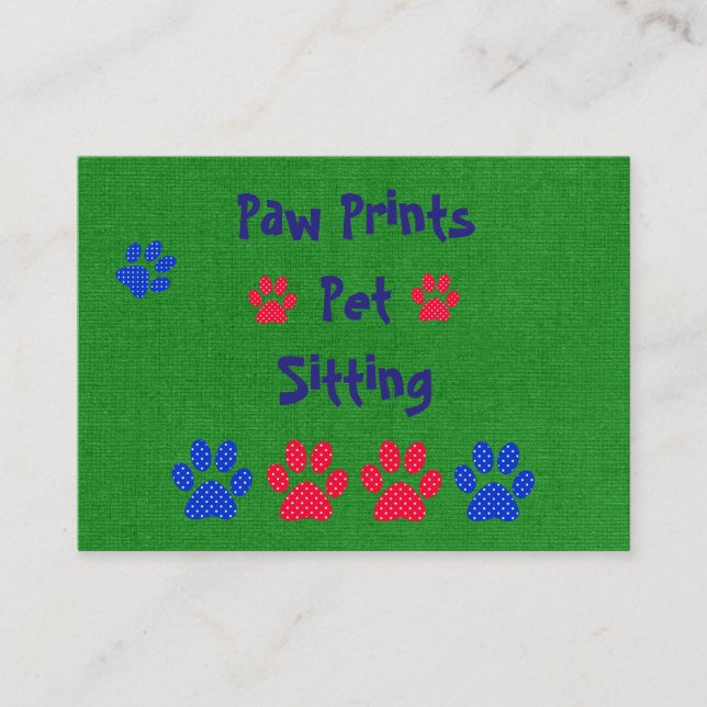Pet Sitting Pet Care Themed Business Card (Front)