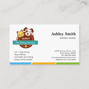 Pet Sitting Service Appointment Card