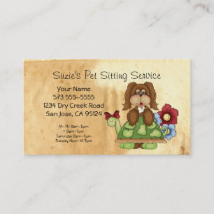Pet Sitting Service Business Card