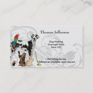 Pet Sitting Service Business Card
