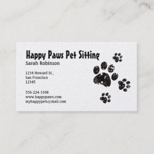 Pet sitting service business card