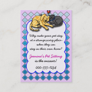 pet sitting service business card