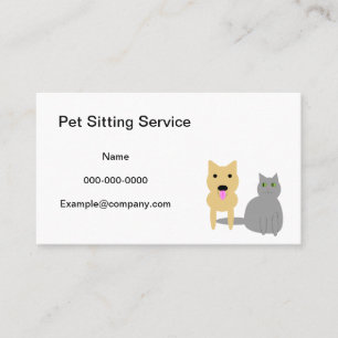 Pet Sitting Service business card 