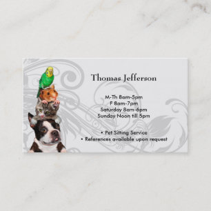 Pet Sitting Service Business Card