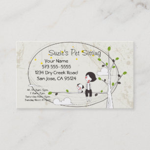 Pet Sitting Service Business Card