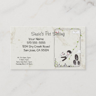 Pet Sitting Service Business Card