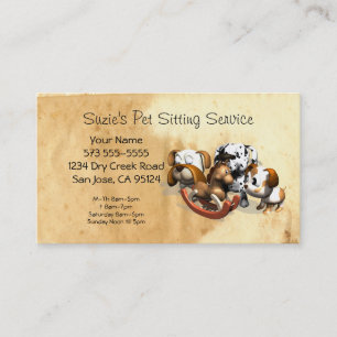 Pet Sitting Service Business Card