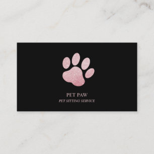 Pet Sitting Service Paw Groomer Veterinary Business Card